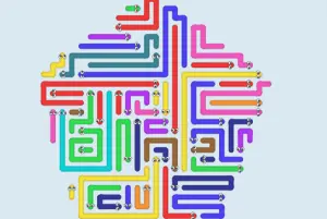 ヘビを逃がすアローズパズル【矢印：家族を助けよう (Arrows: Help the Family)】