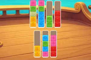 海賊のお宝を仕分けるソートパズル【ブロックソート・パイレーツトレジャー】