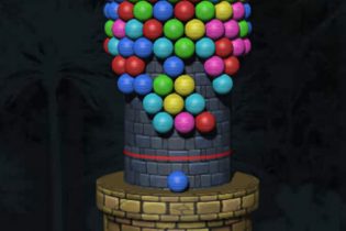 タワーに設置されたパズルボブル Bubble Tower 3D