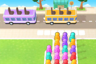 バス停の色分けパズルゲーム【Bus Stop Color Jam】