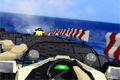空のコースを滑走する3Dレースゲーム：Coaster Racer