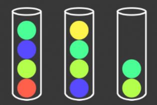 ボールをまとめるソーティングパズルゲーム Colorful Towers
