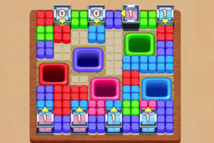 ドットを穴に吸収するパズルゲーム【キューブ・トゥ・ホール・パズル】