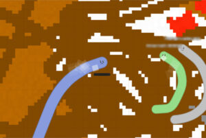 ミミズ対戦のブラウザゲーム【ディグワームio（Digworm.IO）】