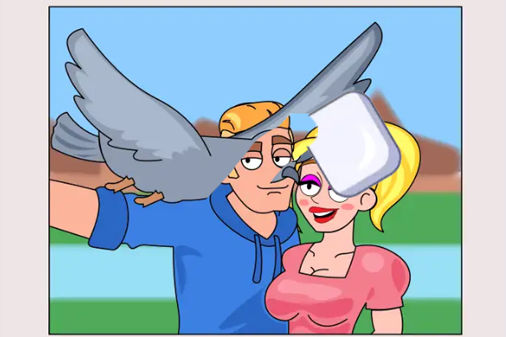 お絵描き恋愛パズル【ラブストーリーを描くか消すか】のプレイ画像