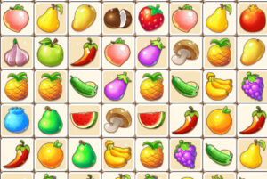 フルーツ絵柄の二角取りゲーム FRUIT LINK