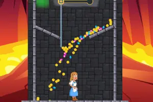 プリンセスを救出するピン抜きゲーム【ヘルパズル】