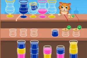 ジュースを仕分ける変則ソートパズル【マジックウォーターソート】