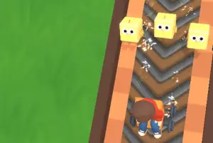 トロッコで登って滑る放置育成ゲーム【Obby: トロッコ登りと滑り台】