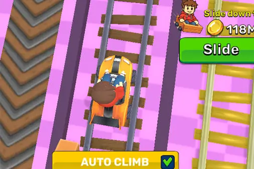 Obby: トロッコ登りと滑り台のプレイ画像