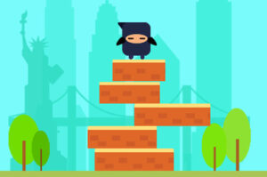 フロアに飛び移るタイミングゲーム NINJA STACKP