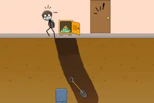 道を掘って棒人間をハッピーにするパズルゲーム【道路掘削パズル】