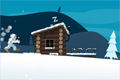 雪崩からスキーで逃げるシンプルゲーム：SKI SAFARI ONLINE