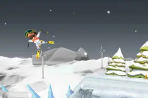 雪山の障害物を滑るスキーゲーム【スノークロス・スタント X3M】