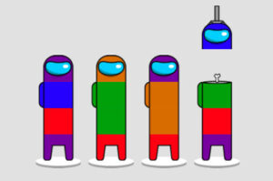 アモング・アスの胴体入れ替えパズルゲーム Sort Among Us
