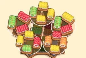 お寿司を配膳するソートパズル【寿司パズル（Sushi Puzzle）】
