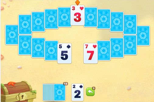 トライピークス ソリティア エスケープのプレイ画像