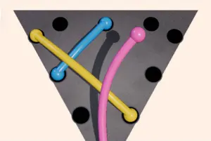 もつれたゴム紐をほどく立体パズル【アンタングル3D】