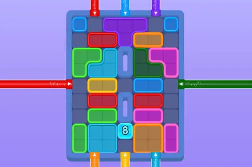 ウォーターブロックジャムのゲーム画面